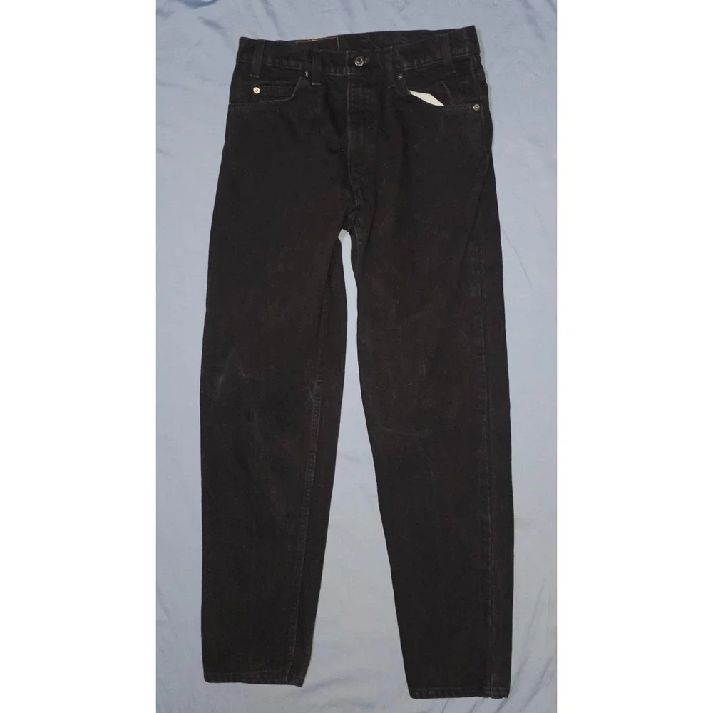 Vintage Levis Jeans Mens 33x30 Black 550 Relaxed Taper Orange Tab Denim Pant 90s